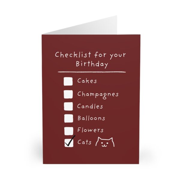 funny cat birthday card for cat lover – cute cat design, perfect gift for cat lovers, feline themed birthday greeting card