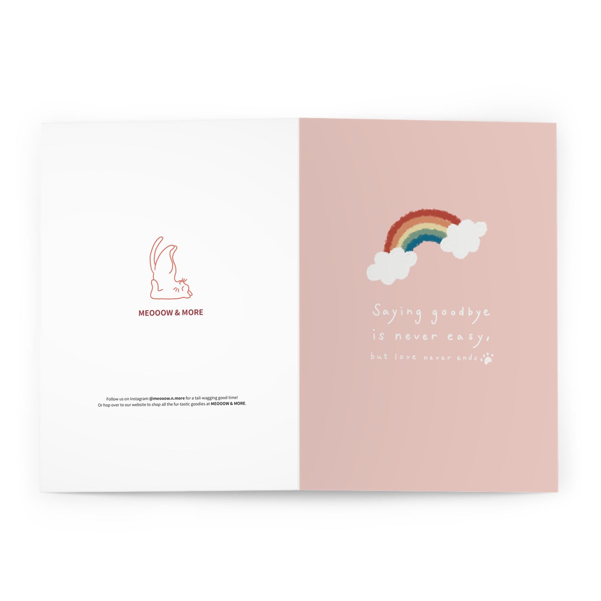 sympathy card for pet loss with gentle heart and rainbow design thoughtful cat and dog bereavement card comfort for grieving pet owners sympathy card for pet loss with gentle heart and rainbow design thoughtful cat and dog bereavement card comfort for grieving pet owners