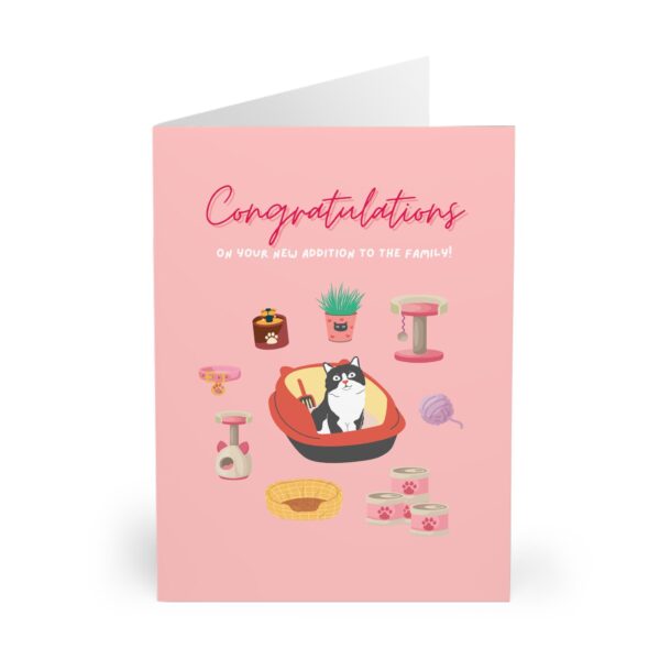 new cat card for kitten owner congratulations card for new cat mum or dad cute welcome home card for adopted cat or new pet gift