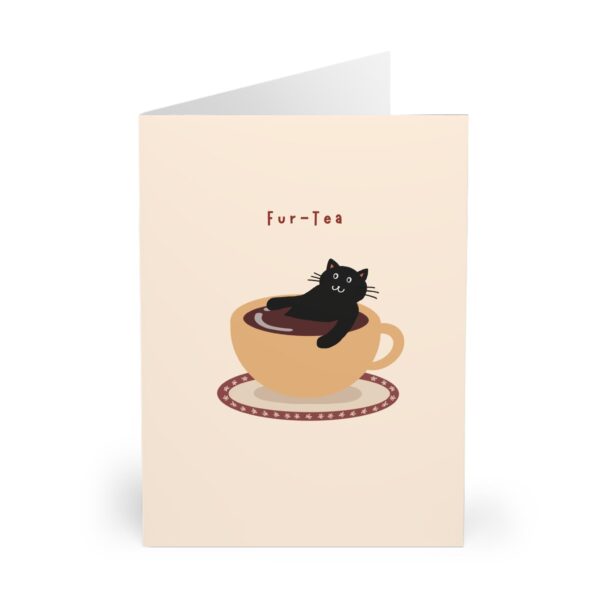 funny 30th birthday card for cat lovers fur tea thirty cat pun card cheeky kitty sipping tea cat lover gift milestone birthday card