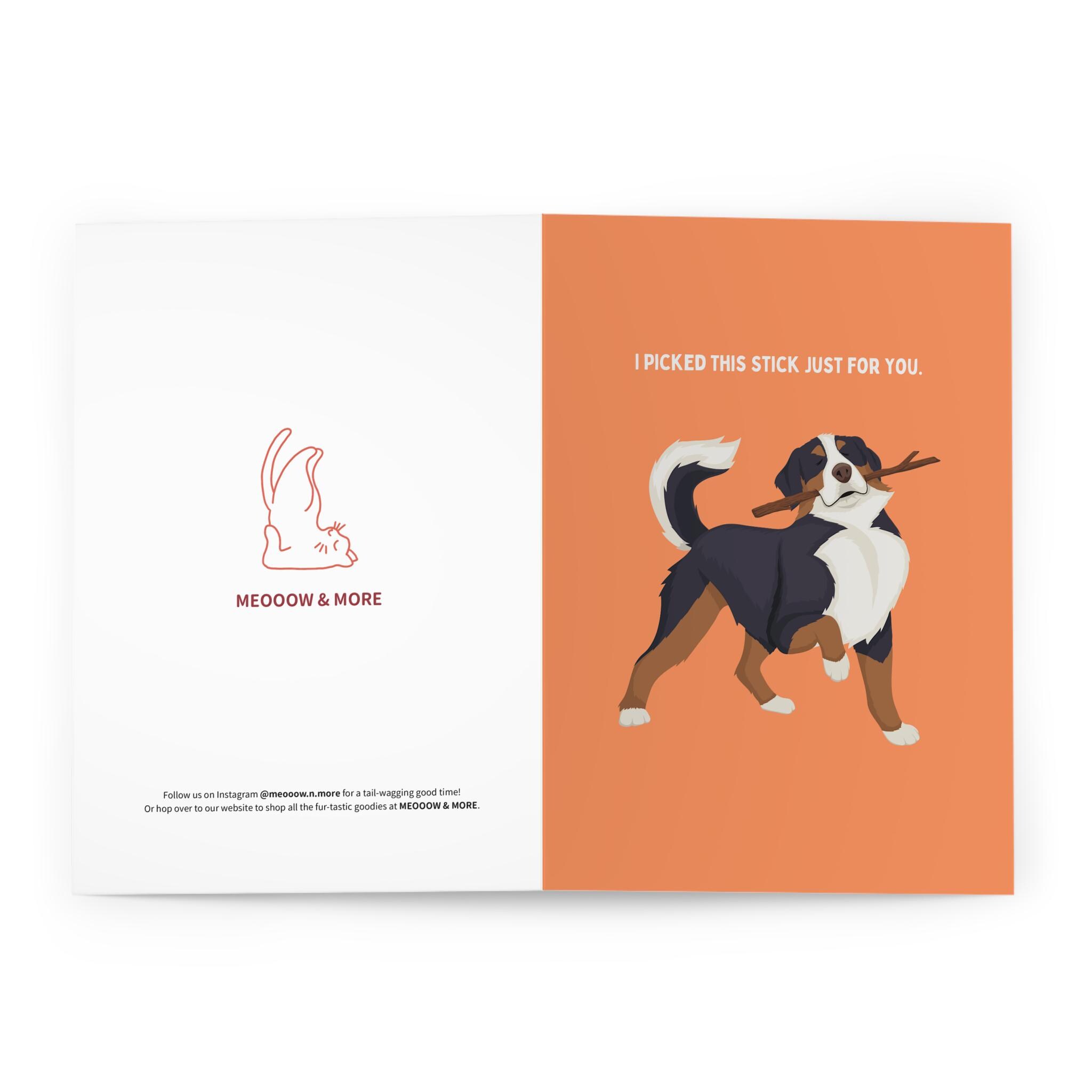 funny bernese mountain dog birthday card fathers day card for dog lovers and berner fans featuring cute sennenhund with a stick design funny bernese mountain dog birthday card fathers day card for dog lovers and berner fans featuring cute sennenhund with a stick design