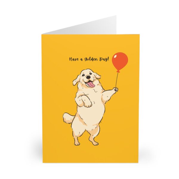 funny golden retriever birthday card cute dog with balloon birthday card for dog lovers pet parents friends perfect gift for retriever fans