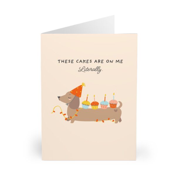funny sausage dog birthday card cute dachshund greeting card for dog lover wiener dog birthday gift for him or her