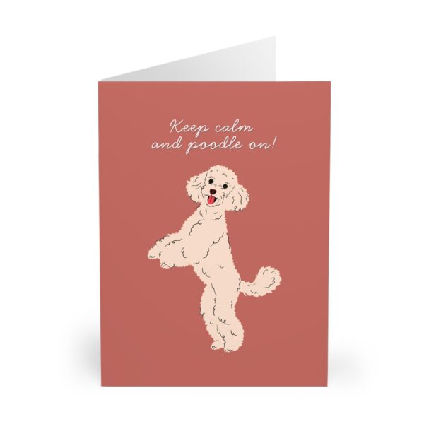 card funny poodle dog birthday card keep calm and poodle on greeting card for dog lovers pet owners thank you or just because gift
