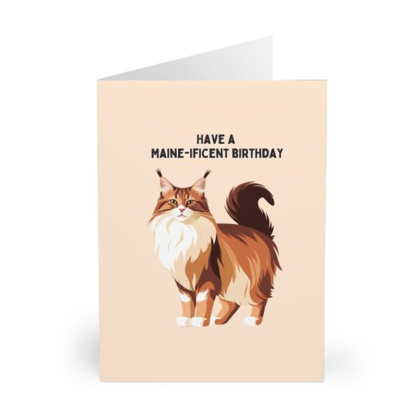 maine coon cat birthday card funny big fluffy cat birthday card for cat lovers cat mum cat dad pet owner gift from the cat maine coon card