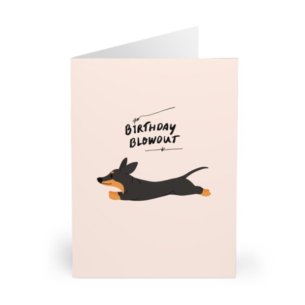 funny flying dachshund birthday card for dog lovers and pet parents featuring cute wiener dog design perfect gift for dachshund fans
