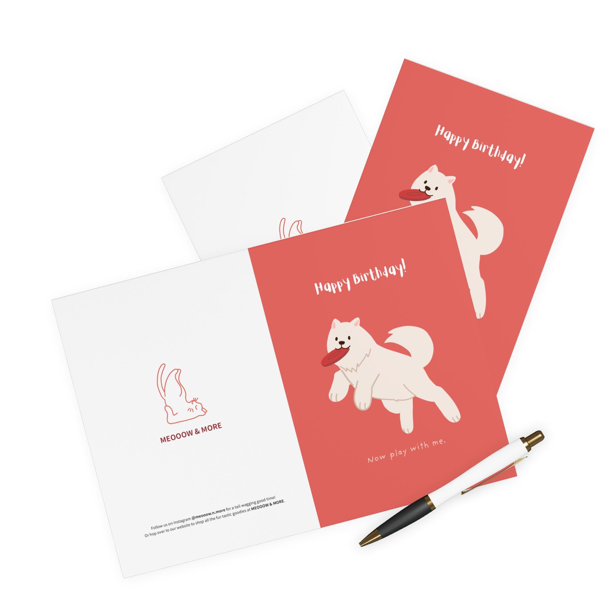 funny white dog birthday card featuring cute pup playing frisbee perfect for dog lovers pet parents and playful pet themed celebrations funny white dog birthday card featuring cute pup playing frisbee perfect for dog lovers pet parents and playful pet themed celebrations