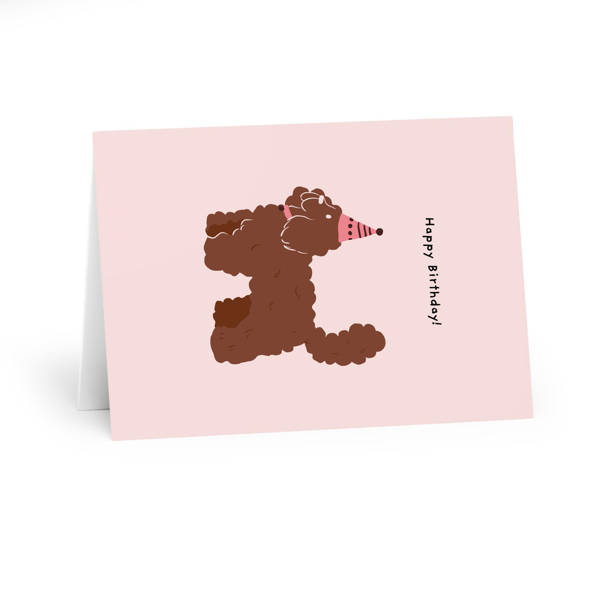 brown poodle birthday card for dog lovers and pet parents handmade greeting for cockapoo owners and poodle fans cute dog breed gift card brown poodle birthday card for dog lovers and pet parents handmade greeting for cockapoo owners and poodle fans cute dog breed gift card