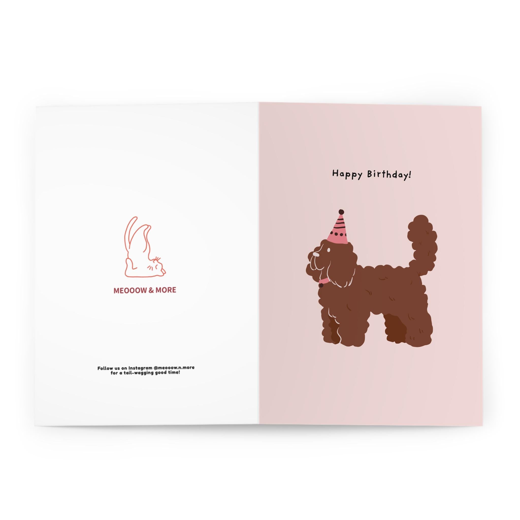 brown poodle birthday card for dog lovers and pet parents handmade greeting for cockapoo owners and poodle fans cute dog breed gift card brown poodle birthday card for dog lovers and pet parents handmade greeting for cockapoo owners and poodle fans cute dog breed gift card