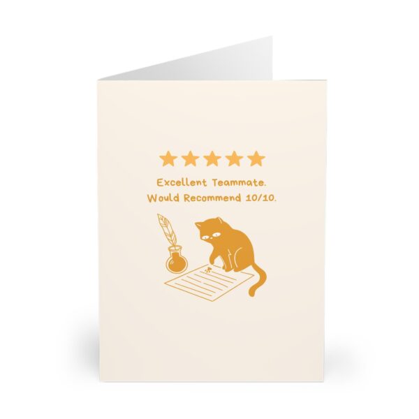 funny cat leaving card for coworker new job card for colleague humorous farewell card for work friend cat pun goodbye card