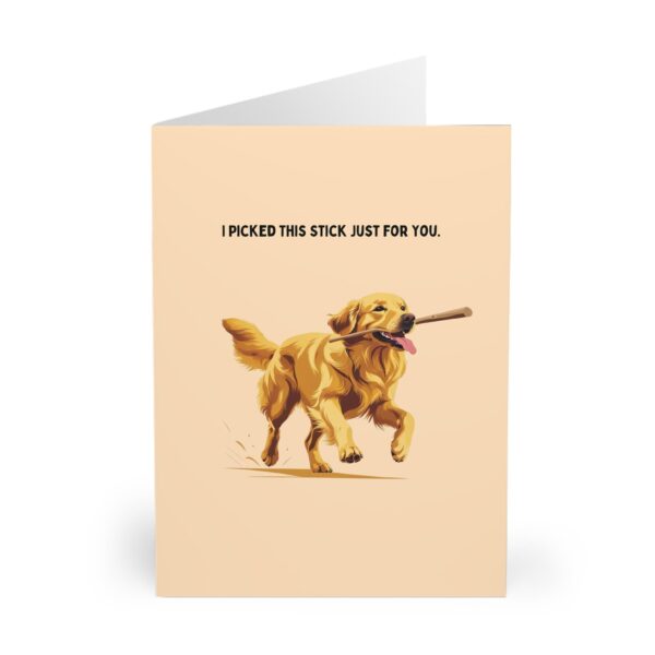 funny golden retriever birthday card for dog dad cute golden retriever fathers day card from the dog gift for dog lover stick design