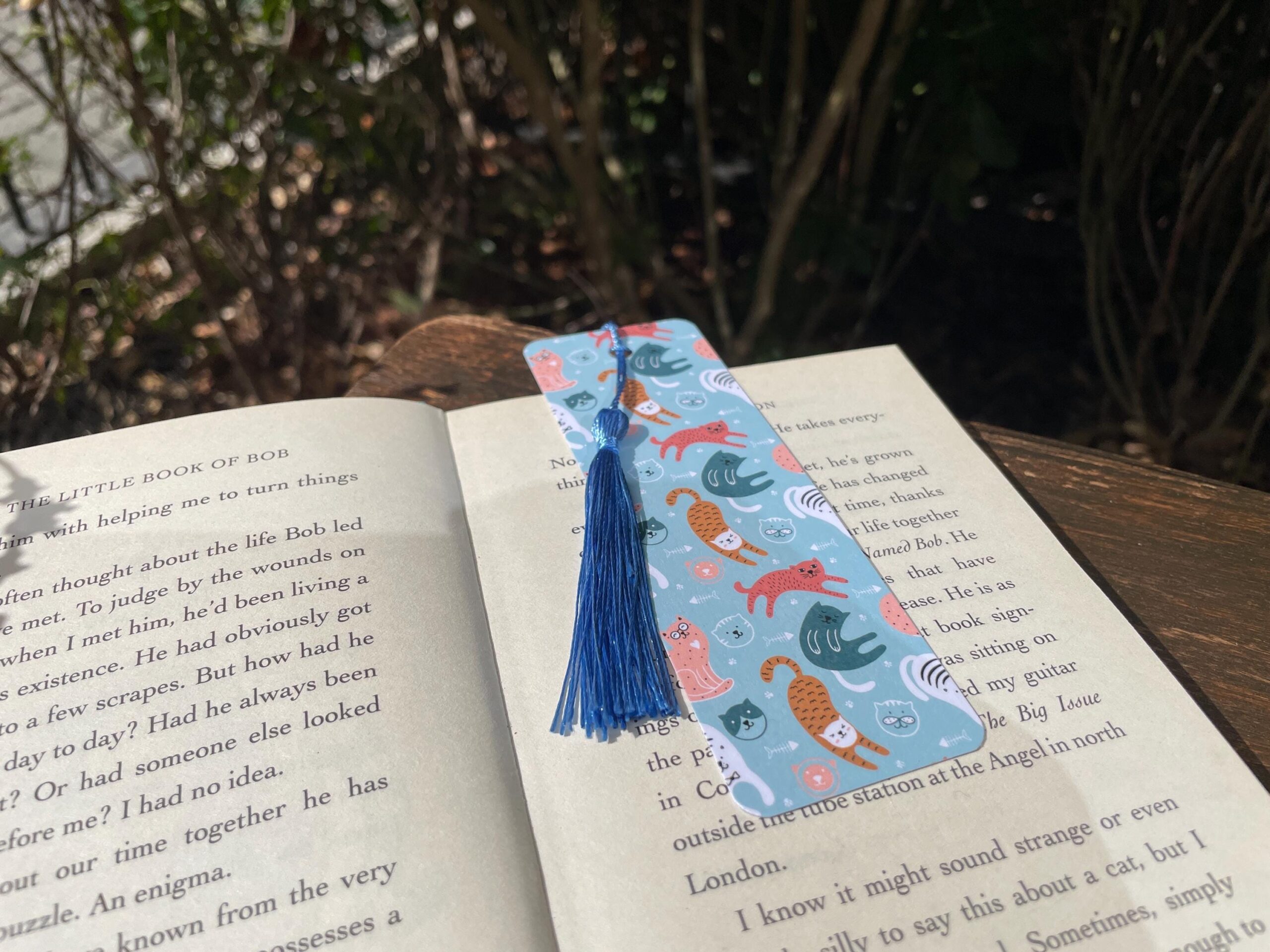 colorful cat bookmark with tassel – unique stationery gift colorful cat bookmark with tassel – unique stationery gift
