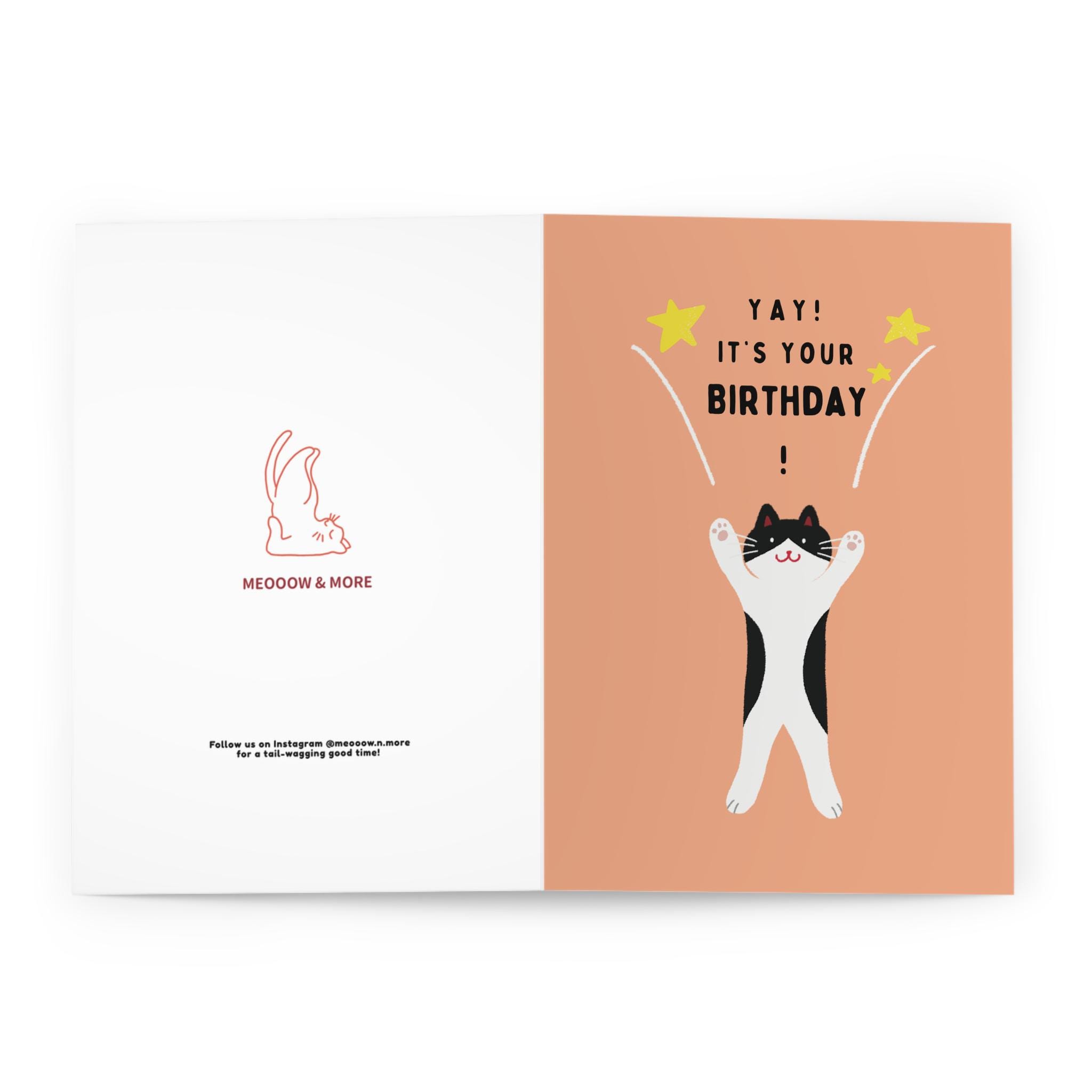 tuxedo cat card – congrats or birthday tuxedo cat card – congrats or birthday