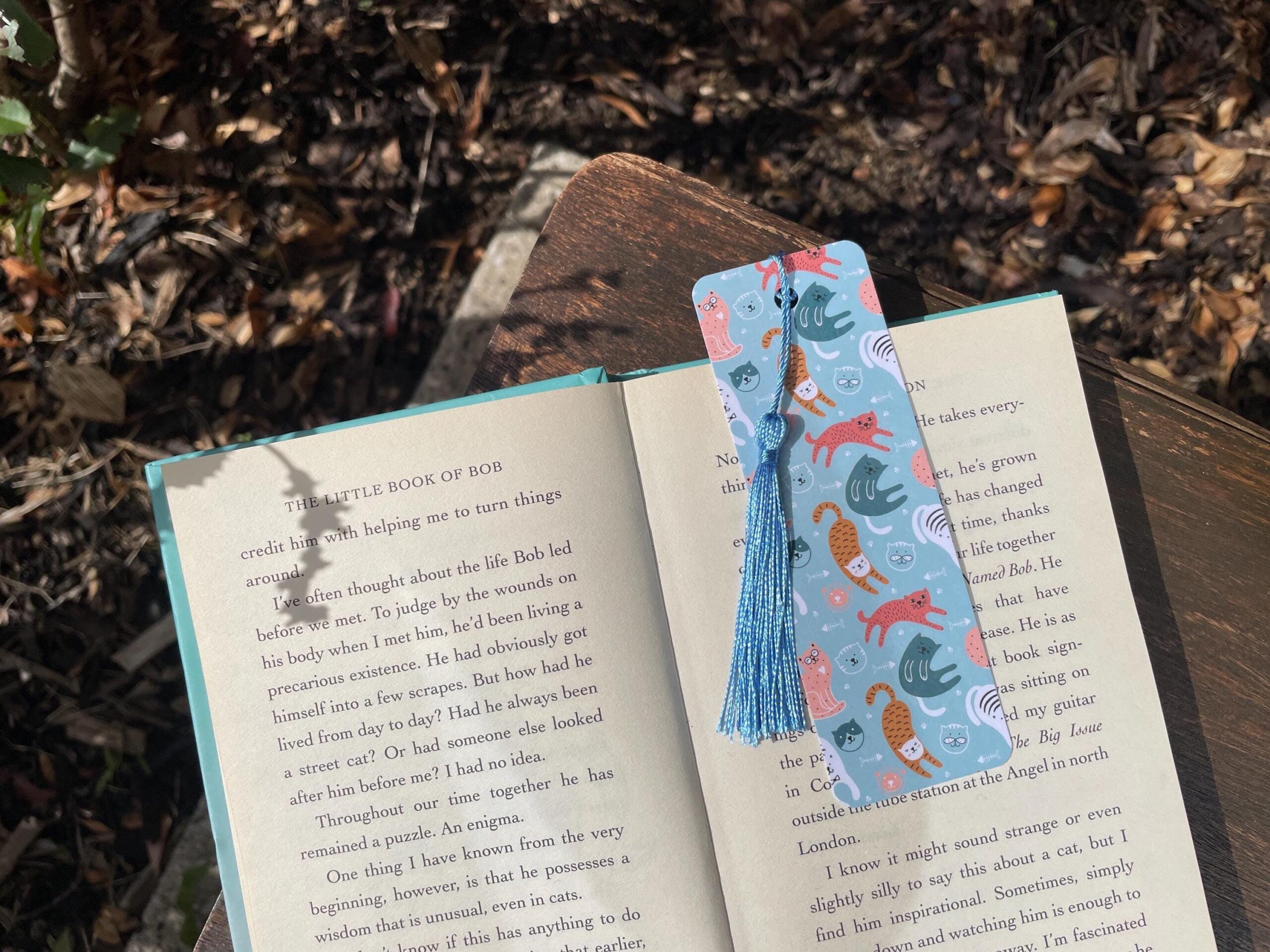 colorful cat bookmark with tassel – unique stationery gift colorful cat bookmark with tassel – unique stationery gift