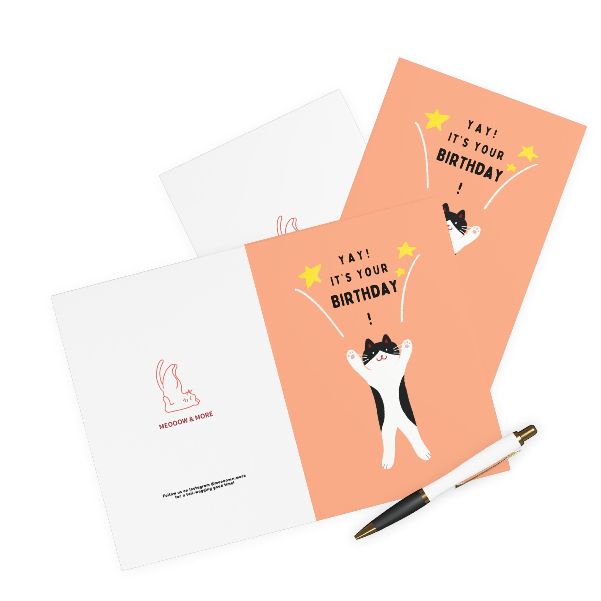 tuxedo cat card – congrats or birthday tuxedo cat card – congrats or birthday