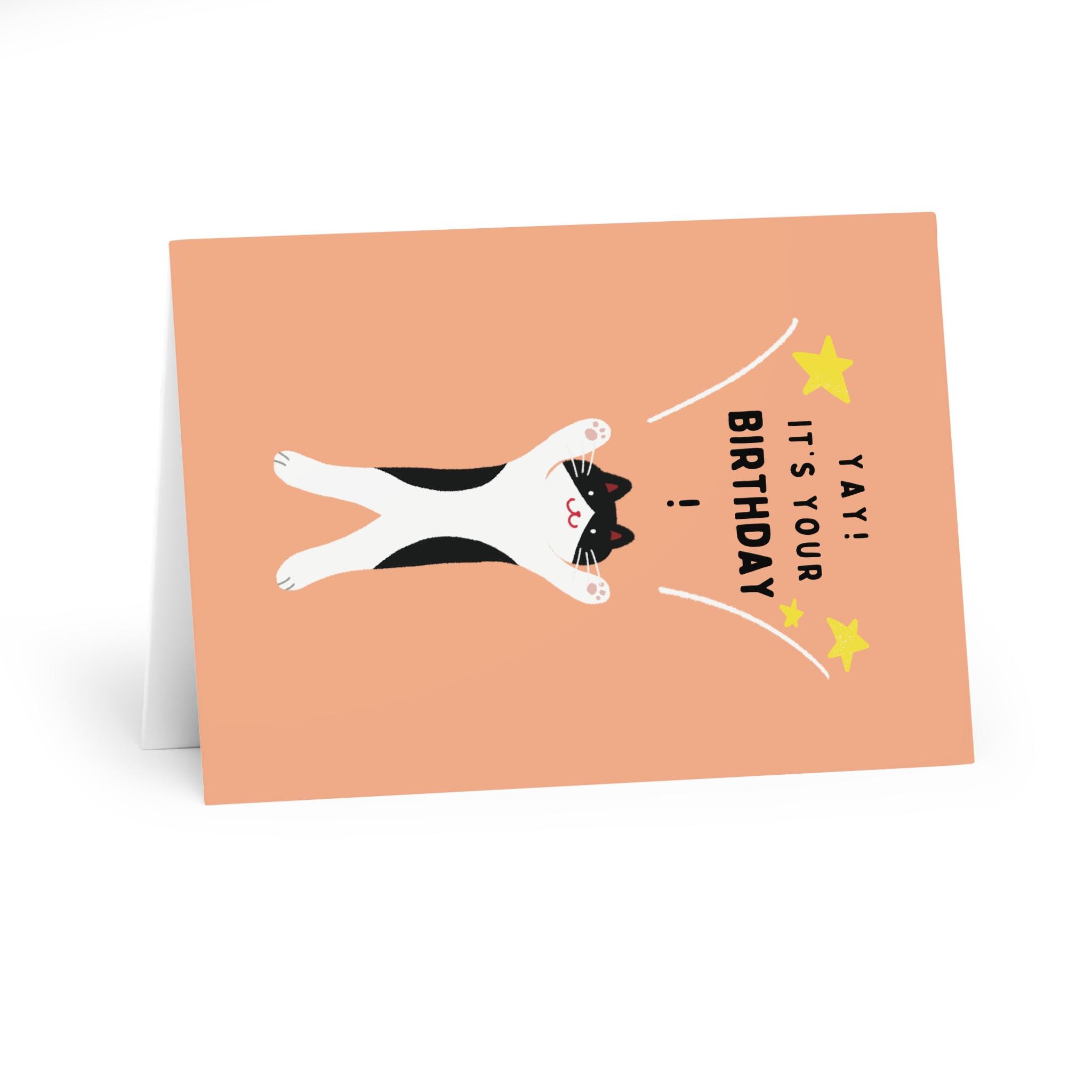 tuxedo cat card – congrats or birthday tuxedo cat card – congrats or birthday