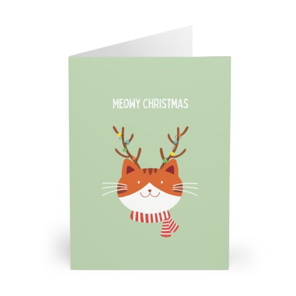 ginger cat christmas card: funny handmade holiday greeting