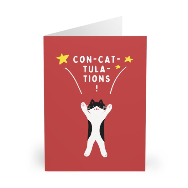 cat congratulations card for any achievement