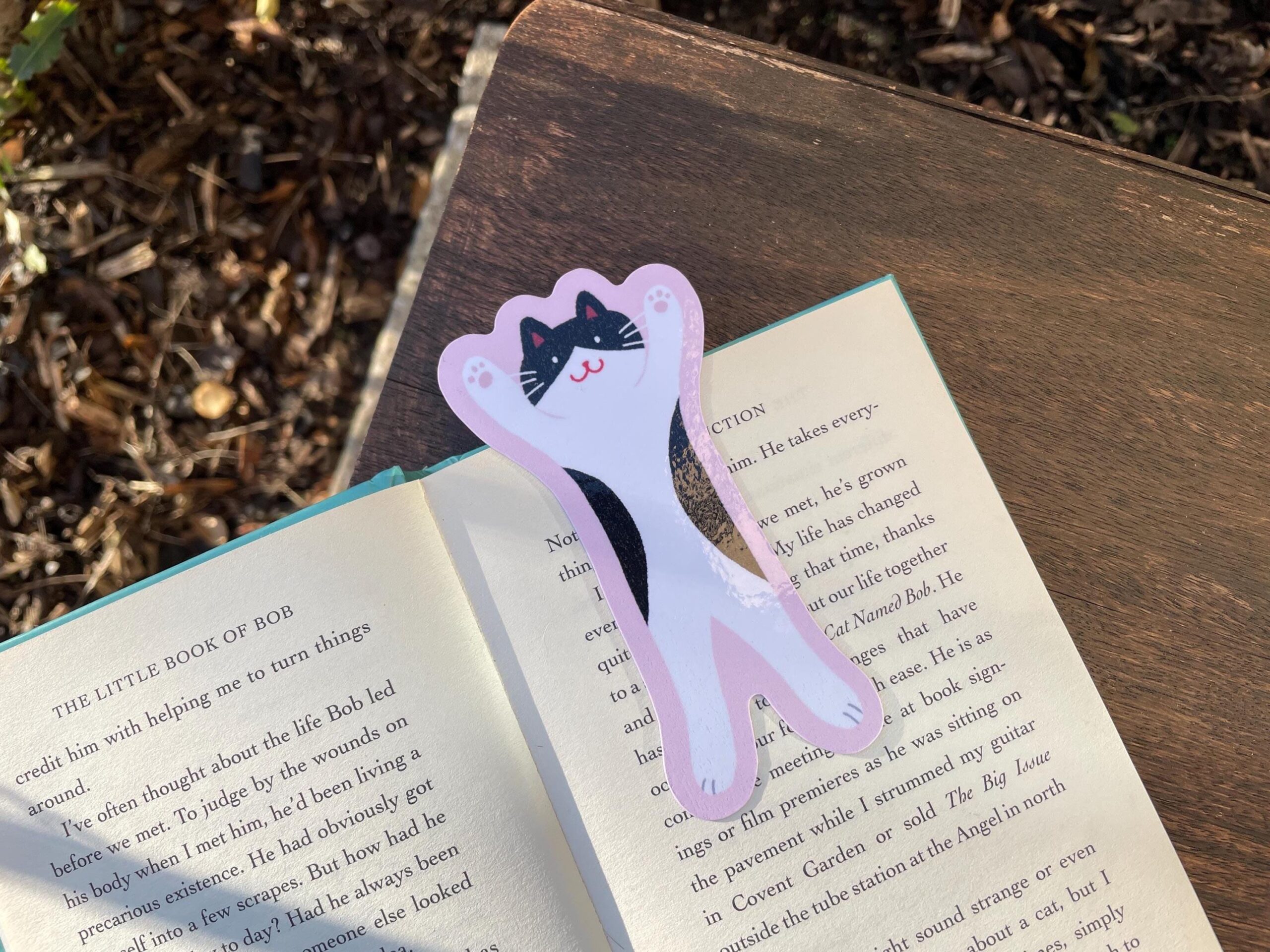 happy cat magnetic bookmark – cute kawaii gift