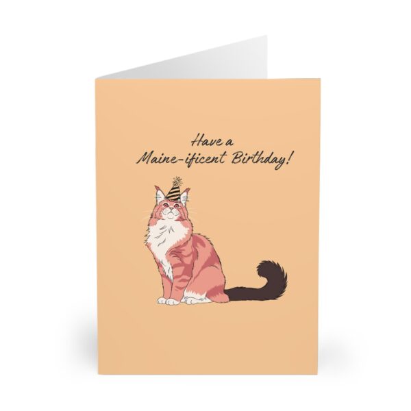 maine coon cat birthday card adorable big fluffy cat fun birthday card for cat lovers cat mum cat dad pet owner gift from the cat